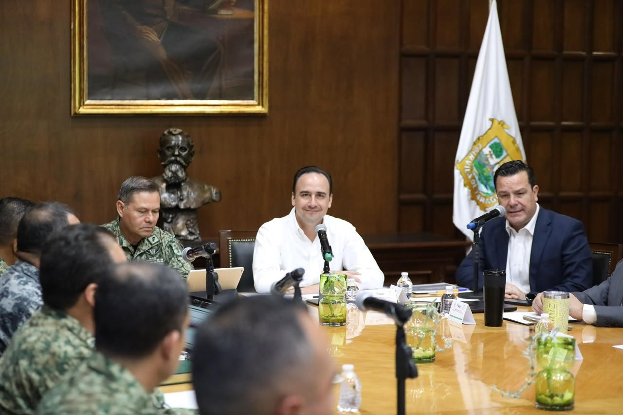 Gobernador Manolo Jiménez Salinas resalta avances en seguridad durante mesa de coordinación estatal para la construcción de paz